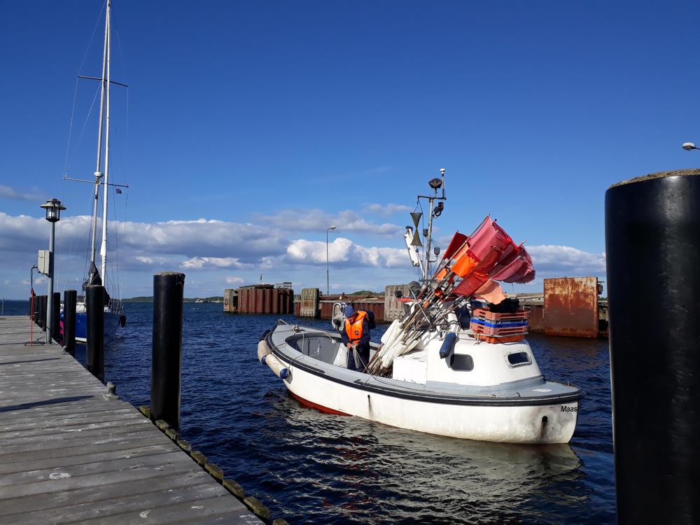 Übungsboot Mucki II beim Auslaufen. Foto C.Kasper